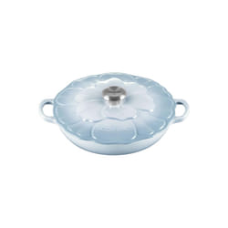 Le Creuset Signature Enameled Cast Iron Petal Braiser  2.25qt.  Coastal Blue