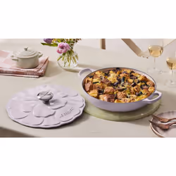 Le Creuset Signature Enameled Cast Iron Petal Braiser  2.25qt.  Coastal Blue