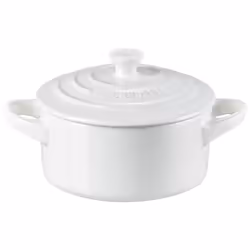 Le Creuset Stoneware Mini Round Cocotte 8 oz White