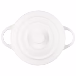 Le Creuset Stoneware Mini Round Cocotte  8 oz  White