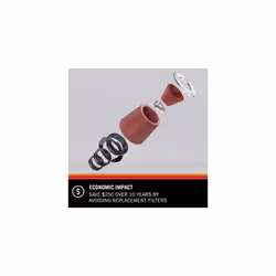 K&N Universal Clamp-On Air Intake Filter: High Performance, Premium, Washable, Replacement Air Filter: Flange Diameter: 2.5 In, Filter Height: 6 In,