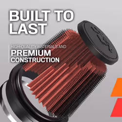 K&N Universal Clamp-On Air Intake Filter: High Performance  Premium  Washable  Replacement Air Filter: Flange Diameter: 2.4375 In  Filter He - Additional view 4