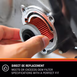 K&N Motorcycle Oil Filter: High Performance  Premium  Designed to be u