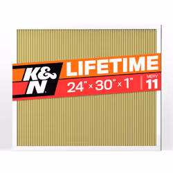 K&N 24x30x1 HVAC Furnace Air Filter  Lasts a Lifetime  Washable  Merv 11  the Last HVAC Filter You Will Ever Buy  Breathe Saf ...