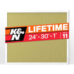 K&N 24x30x1 HVAC Furnace Air Filter  Lasts a Lifetime  Washable  Merv 11  the Last HVAC Filter You Will Ever Buy  Breathe Safely at Home or in the Off