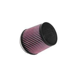 Universal Clamp-On Air Filter: High Performance, Premium, Washable, Replacement Filter: Flange Diameter: 4 In, Filter Height: 5 In, Flange Length: