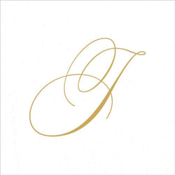 Entertaining with Caspari White Pearl Paper Linen Cocktail Napkins  Monogram Initial J  Pack of 30 (2900CG.J)