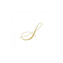 Entertaining with Caspari White Pearl Paper Linen Cocktail Napkins  Monogram Initial S  Pack of 30 (2900CG.S)