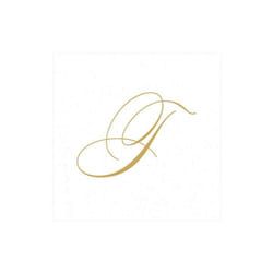 Entertaining with Caspari White Pearl Paper Linen Cocktail Napkins  Monogram Initial T  Pack of 30 (Model: 2900CG.T)