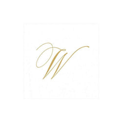Entertaining with Caspari White Pearl Paper Linen Cocktail Napkins  Monogram Initial W  Pack of 30 (2900CG.W)