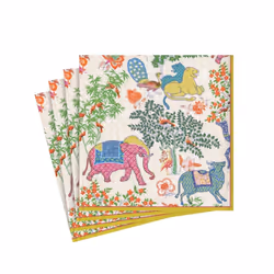 Entertaining with Caspari 20-Pack Le Jardin De Mysore Cocktail Napkins
