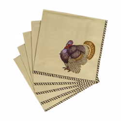 Caspari Turkey Thomas T. Byrd Cocktail Napkins  Pack of 20