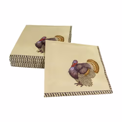 Caspari Turkey Thomas T. Byrd Cocktail Napkins  Pack of 20