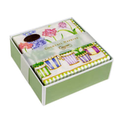 Caspari Window Garden Boxed Paper Cocktail Napkins - 40 Per Box