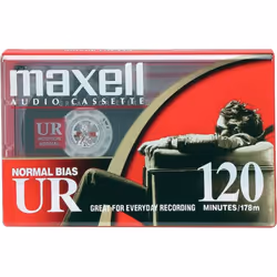 MAXELL UR120 Blank Audio Cassette Tape (2 Pack)