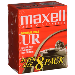 Maxell 109085 Brick Packs Optimally Designed for Voice Recording  Low Noise Surface with 60 Min Recording Time Per Tape