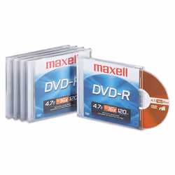 MAX638000 - Maxell DVD Recordable Media - DVD-R - 16x - 4.70 GB - 1 Pack Jewel Case