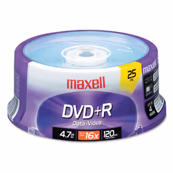 Maxell 639011 DVD+r Spindle 4.7 Gb 25 Count
