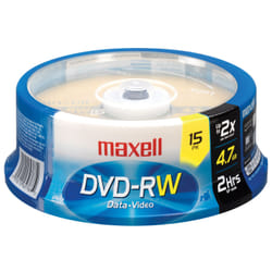 Maxell 635117 blank DVD 4.7 GB DVD-RW 15 pc(s)