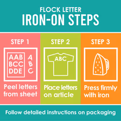 S.E.I 1 1/2-Inch Iron-on T-shirt Letters  Sport Letter Flock Heat Transfers  Black
