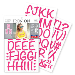 S.E.I 1.75-Inch Iron-on T-Shirt Letters  Friendly Letter Flock Heat Transfers  Hot Pink