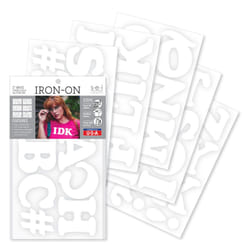 S.E.I 3-Inch Iron-on T-shirt Letters  Chunky Letter Flock Heat Transfers  White