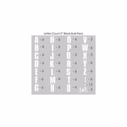 S.E.I 2-Inch Iron-on T-Shirt Letters 183 Pieces  Block Letter Flock Heat Transfers  White