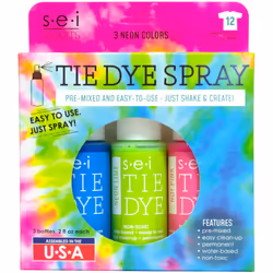 SEI Neon TieDye Kit  Fabric Spray Dye  3 Colors