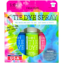 SEI Neon TieDye Kit  Fabric Spray Dye  3 Colors