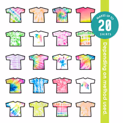 S.E.I. Neon Tie-Dye Kit, Fabric Spray Dye, 8 Colors