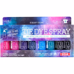 S.E.I. Galaxy TieDye Kit Fabric Spray Dye 8 Colors