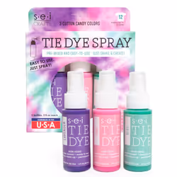 S.E.I. Cotton Candy Tie-Dye Kit  Fabric Dye Spray  3 Colors