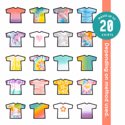 S.E.I. Playful Pastel Tie Dye Kit  Fabric Spray Tie Dye Set  Easy Clean Up  Easy Application  Tie Dye 8 Pack of Colors