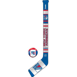 Franklin Sports NHL New York Rangers Mini Soft Hockey Stick Set - NHL Team Soft Foam Mini Hockey Stick and Ball Set - Great Toy for Kids, Multi, One S