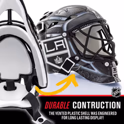 Franklin Sports NHL Los Angeles Kings Mini Hockey Goalie Mask with Case - Collectible Goalie Mask with Official NHL Logos and Colors white