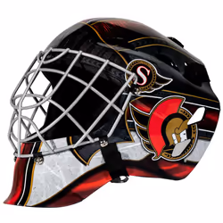NHL Ottawa Senators Wings Team Logo Mini Hockey Goalie Mask with Case - Collectible Goalie Mask with Official NHL Logos and C ...