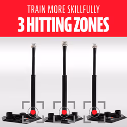 Franklin Sports Kids Baseball Batting Tee - 3 Position Adjustable Youth Hitting Tee for Teeball  Baseball + Softball - Durable Rubber Batting Tee - Bl