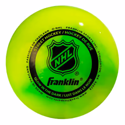Franklin Sports Street Hockey Ball - Glow in The Dark - NHL