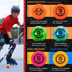 Franklin Sports Street Hockey Ball - Glow in The Dark - NHL