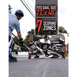 Franklin Sports NHL Hockey Goalie Shooting Target - Hockey Goal Practice Target - Street Hockey Net Goalie Target - Official Size Target - 72"" x 48""