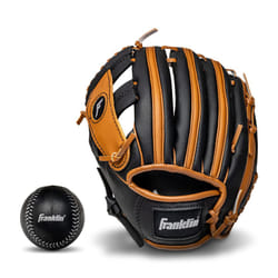 Franklin Sports Kids Baseball Gloves - RTP Youth Teeball Glove + Ball Set Boys Girls Mitt Toddlers Left Hand Throw 9.5"""" Tan