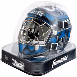 Franklin Sports NHL Winnepeg Jets Mini Hockey Goalie Mask with Case - Collectible Goalie Mask with Official NHL Logos and Colors
