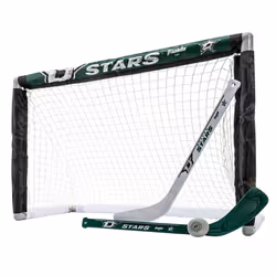 Franklin Sports NHL Dallas Stars Mini Hockey Set - Kids Indoor Knee Hockey Goal Ball + 2 Mini Stick Combo Set - Youth NHL T ...
