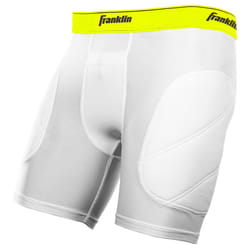 Franklin Sports unisex adult Franklin Sports Youth Baseball Sliding Shorts Youth Baseball Softball Padded Sliding Shorts with  White/Optic  Medium US