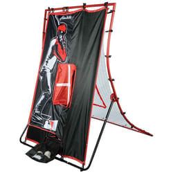 Franklin Sports Unisex Youth Return Franklin Sports Baseball Pitching Target and Rebounder Net 2 in 1 Pitch Trainer Pitchback Net   Red  68 x 44 US
