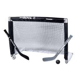 Franklin Sports NHL Youth Mini Hockey Goal + Stick Set - Kids Knee Hockey Goal, Sticks + Foam Mini Balls - (1) Goal, (2) Mini ...
