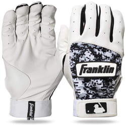 Franklin Sports MLB Digitek Baseball Batting Gloves - Gray/White/Black Digi - Youth Medium