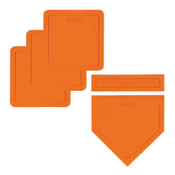 Franklin Sports Thrown Down Baseball Bases with Home Plate and Pitcher's Rubber - Rubber Base Set Perfect for Baseball  Teeball  and Kickball - Five P