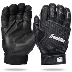 Franklin Sports MLB Batting Gloves - 2nd Skinz Youth Batting Gloves - Youth Baseball Batting Gloves - Youth L Black Batting Gloves - Youth Large