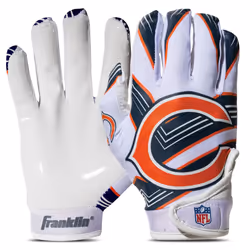 Franklin Sports Chicago Bears Youth NFL Football Receiver Gloves - Receiver Gloves For Kids - NFL Team Logos and Silicone Pal ...